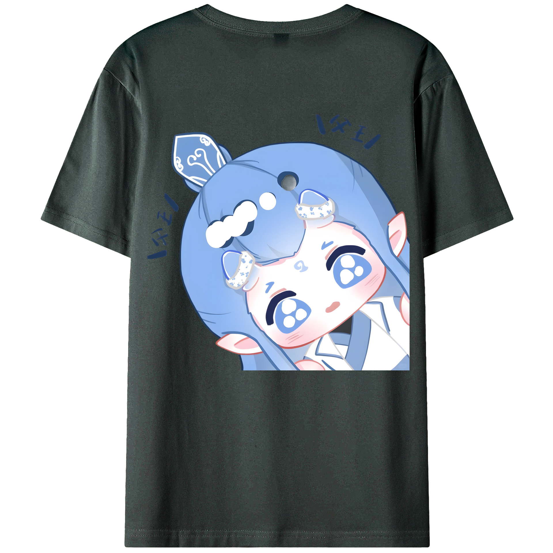 （画像用） Ne Zha 2 ナタ 魔童の大暴れ 綿100％ メンズ半袖Tシャツ（バックプリント） 通気性